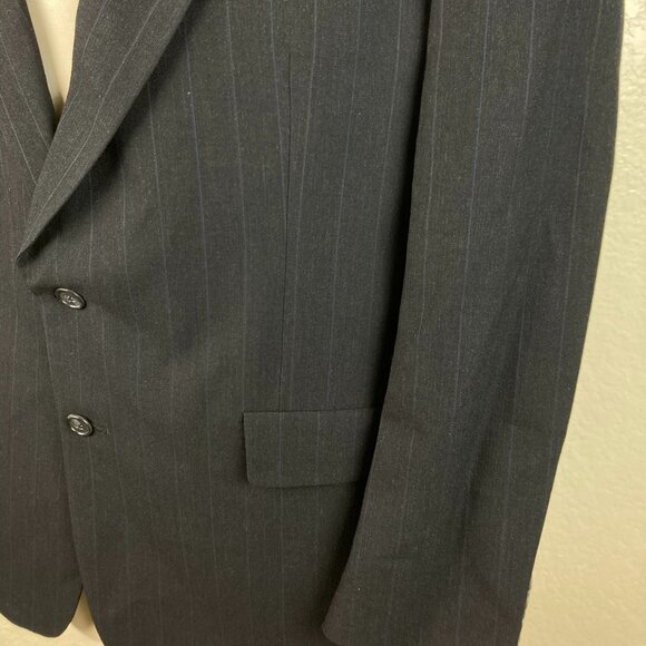Hart Schaffner & Marx Bill's Clothes Pure Virgin Wool Striped Suit Jacket Sz 44R - Picture 8 of 13